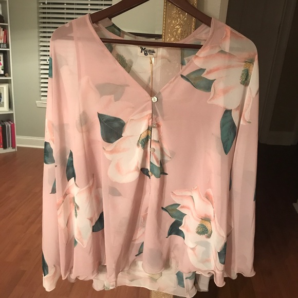 butterfly tunic floral top - Picture 1 of 3